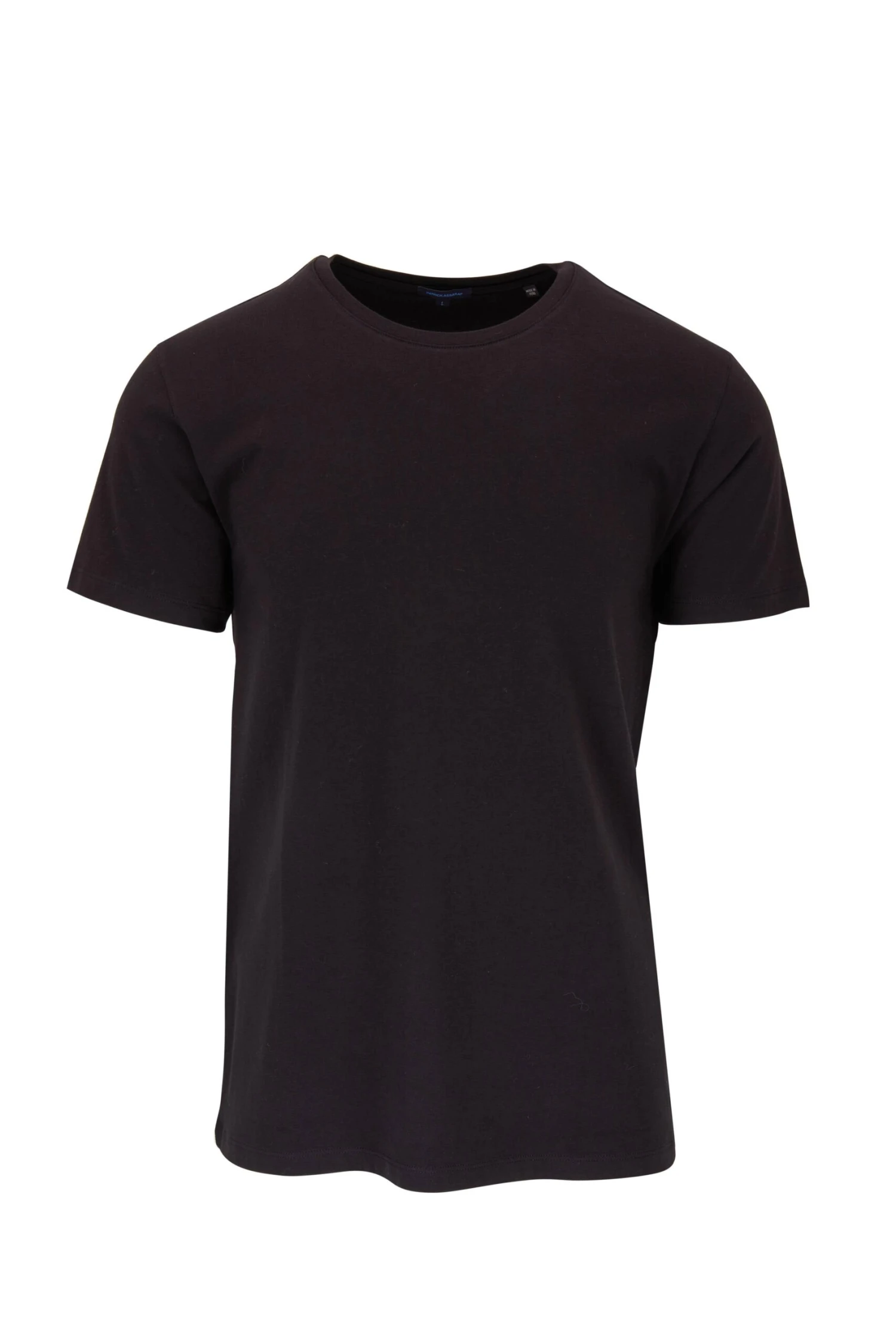 Iconic Black Pima Stretch Short Sleeve Crew Neck - PATRICK ASSARAF 6 Iconic Black Pima Stretch Short Sleeve Crew Neck - PATRICK ASSARAF - Image 4