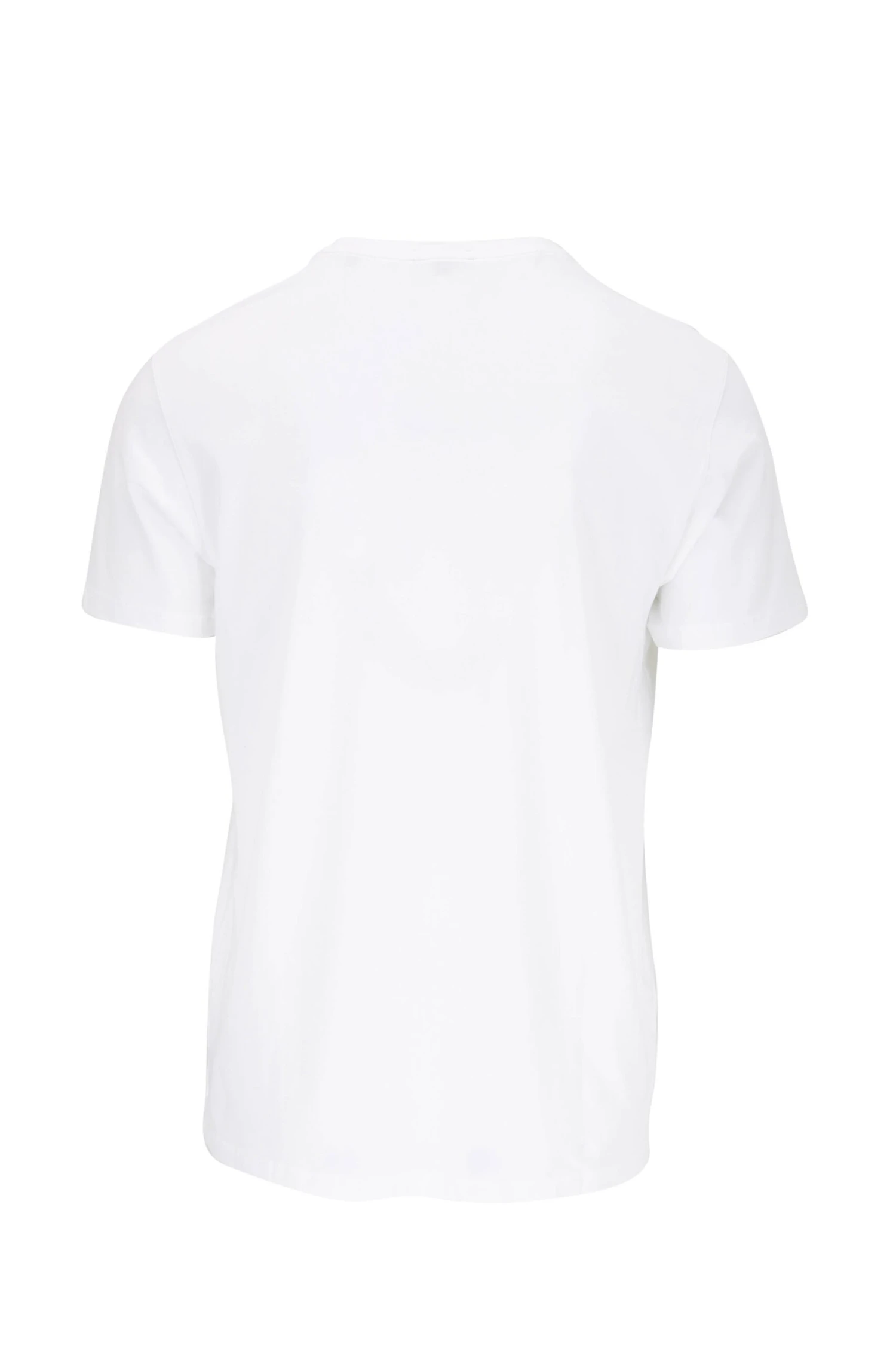 Iconic White Pima Stretch Short Sleeve Crew Neck - Patrick Assaraf 6 Iconic White Pima Stretch Short Sleeve Crew Neck - Patrick Assaraf - Image 4