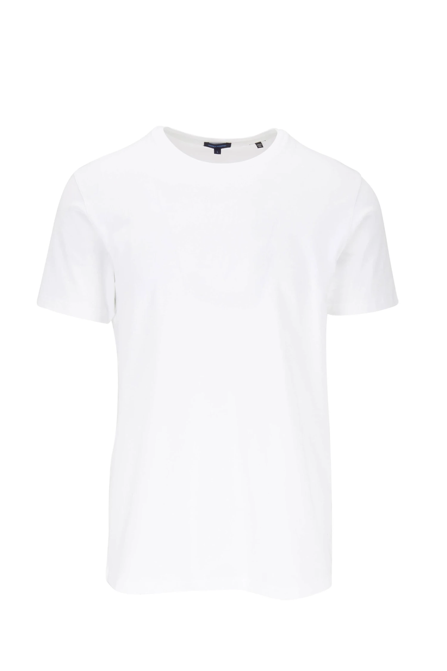 Iconic White Pima Stretch Short Sleeve Crew Neck - Patrick Assaraf 5 Iconic White Pima Stretch Short Sleeve Crew Neck - Patrick Assaraf - Image 3