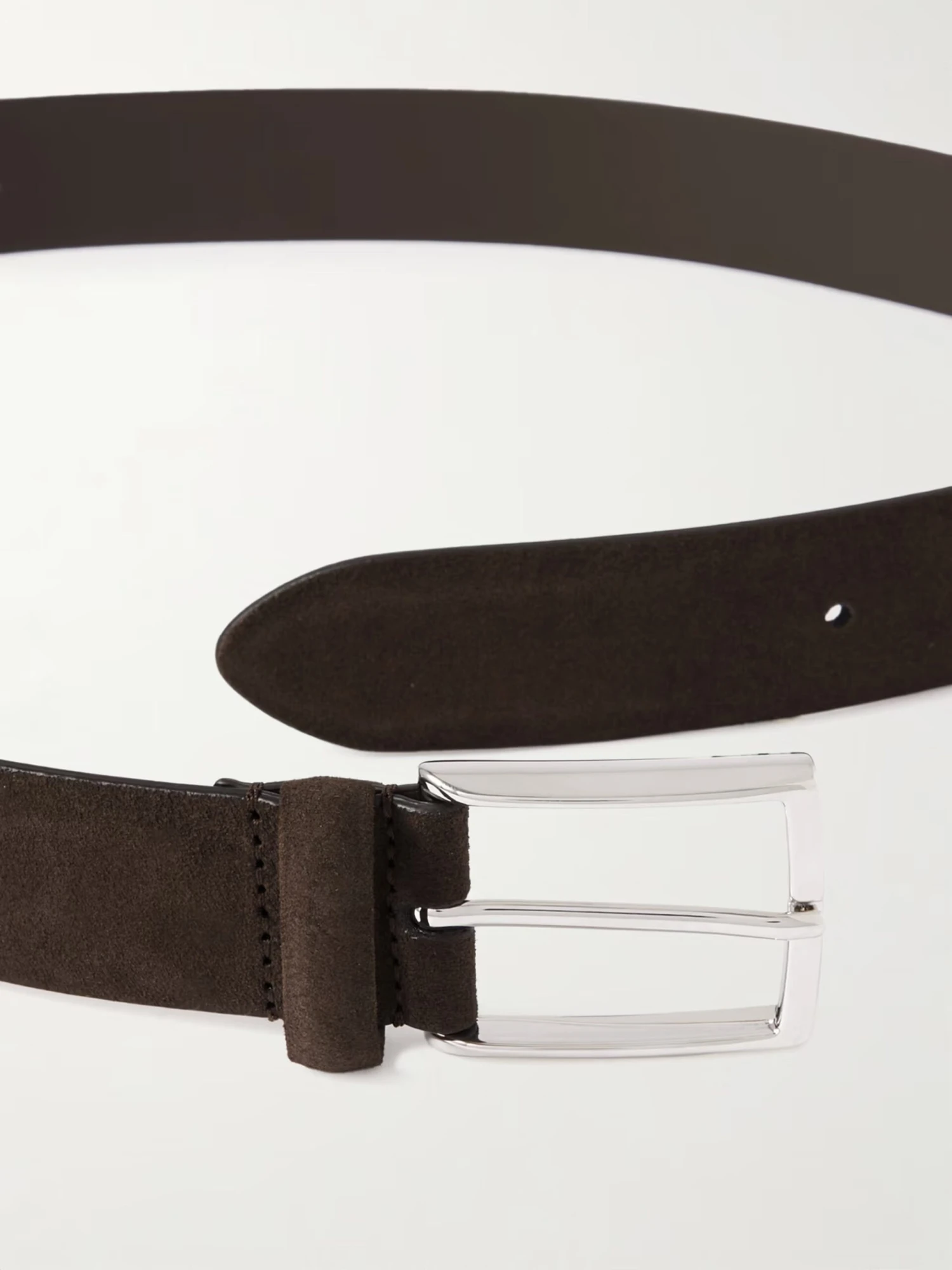 Dark Brown Suede Belt - Anderson's 6 Dark Brown Suede Belt - Anderson's - Image 4