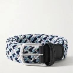 Blue Multicolour Woven Belt - Anderson's