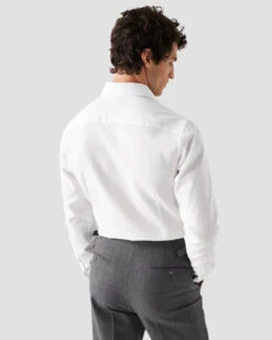 White Cotton-Tencel Contemporary Fit Shirt - ETON 13 White Cotton-Tencel Contemporary Fit Shirt - ETON -ETON Store white cottontencel strech shirt 2023 12 13T135552927Z