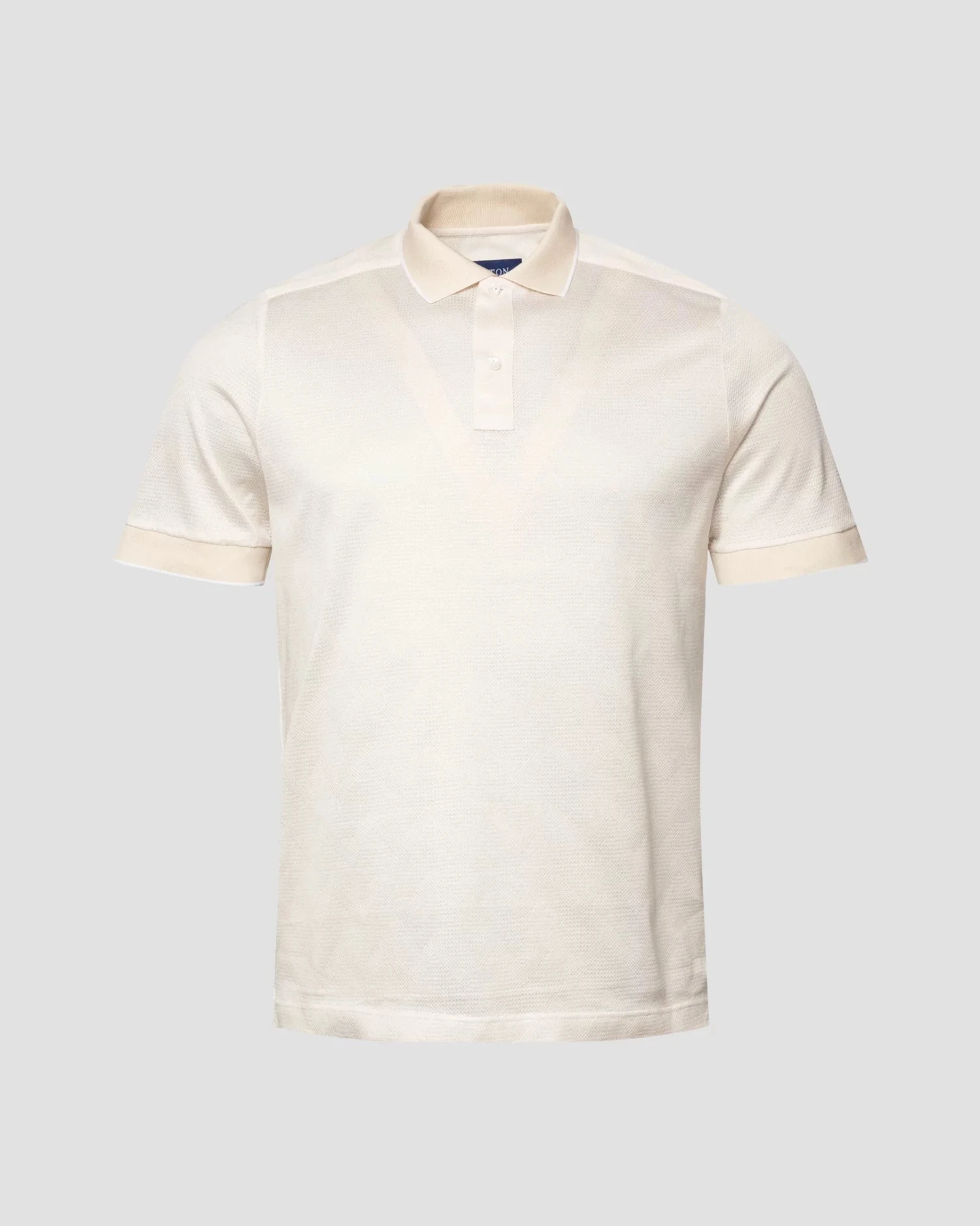 Off-White Knit Collar Filo Di Scozia Polo Shirt - ETON 4 Off-White Knit Collar Filo Di Scozia Polo Shirt - ETON - Image 2