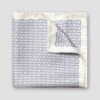 White & Blue Geometric Silk Pocket Square - ETON 1 White & Blue Geometric Silk Pocket Square - ETON -ETON Store white silk weave pocket square 2023 05 03T224059907Z