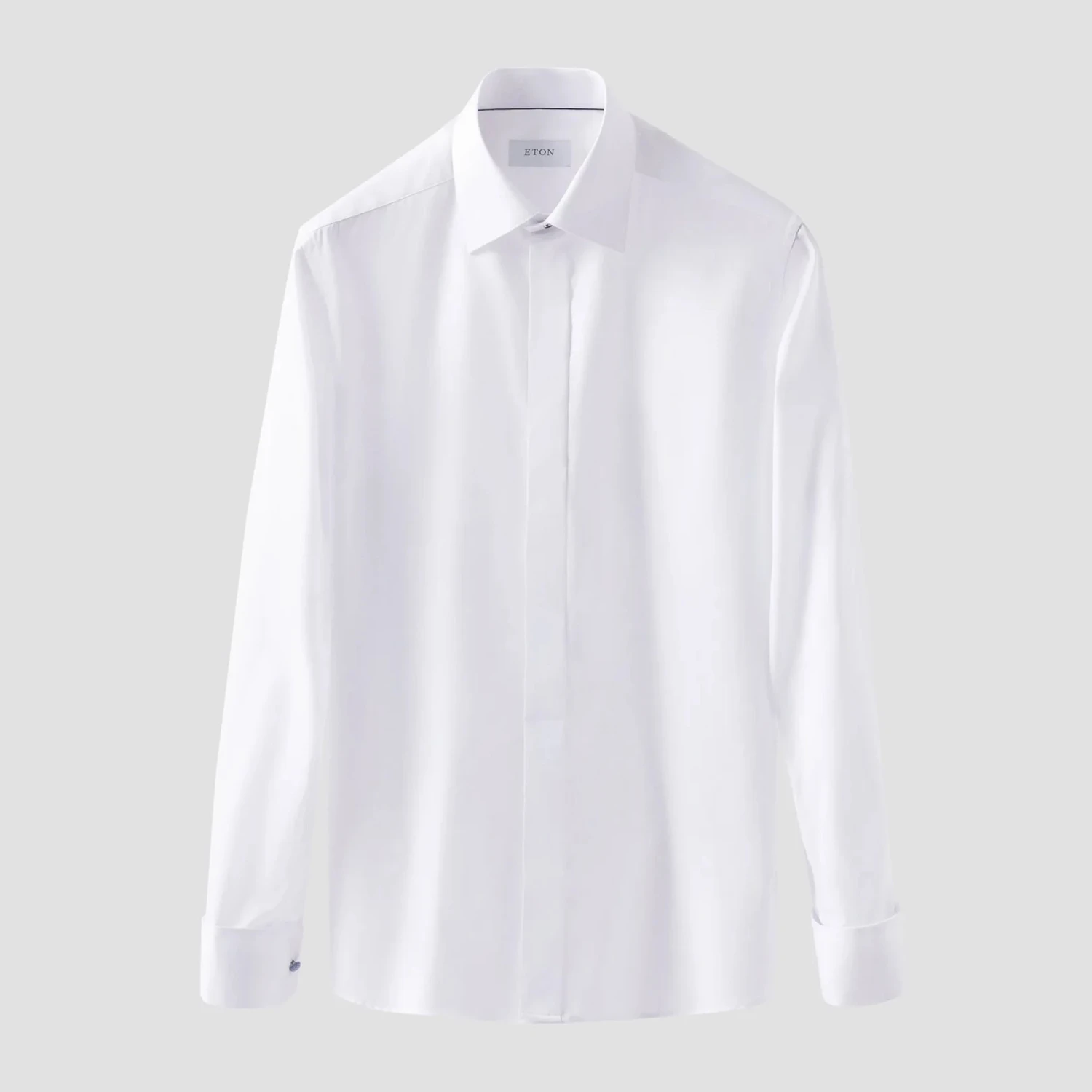 Stenströms White Signature Twill Fly-Front Contemporary Fit Tuxedo Shirt - ETON 5 Stenströms White Signature Twill Fly-Front Contemporary Fit Tuxedo Shirt - ETON - Image 3