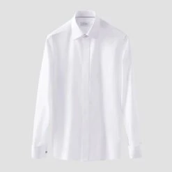 White Signature Twill Fly-Front Slim Fit Tuxedo Shirt - ETON 11 White Signature Twill Fly-Front Slim Fit Tuxedo Shirt - ETON -ETON Store white twill evening shirt 2024 04 02T06204949Z