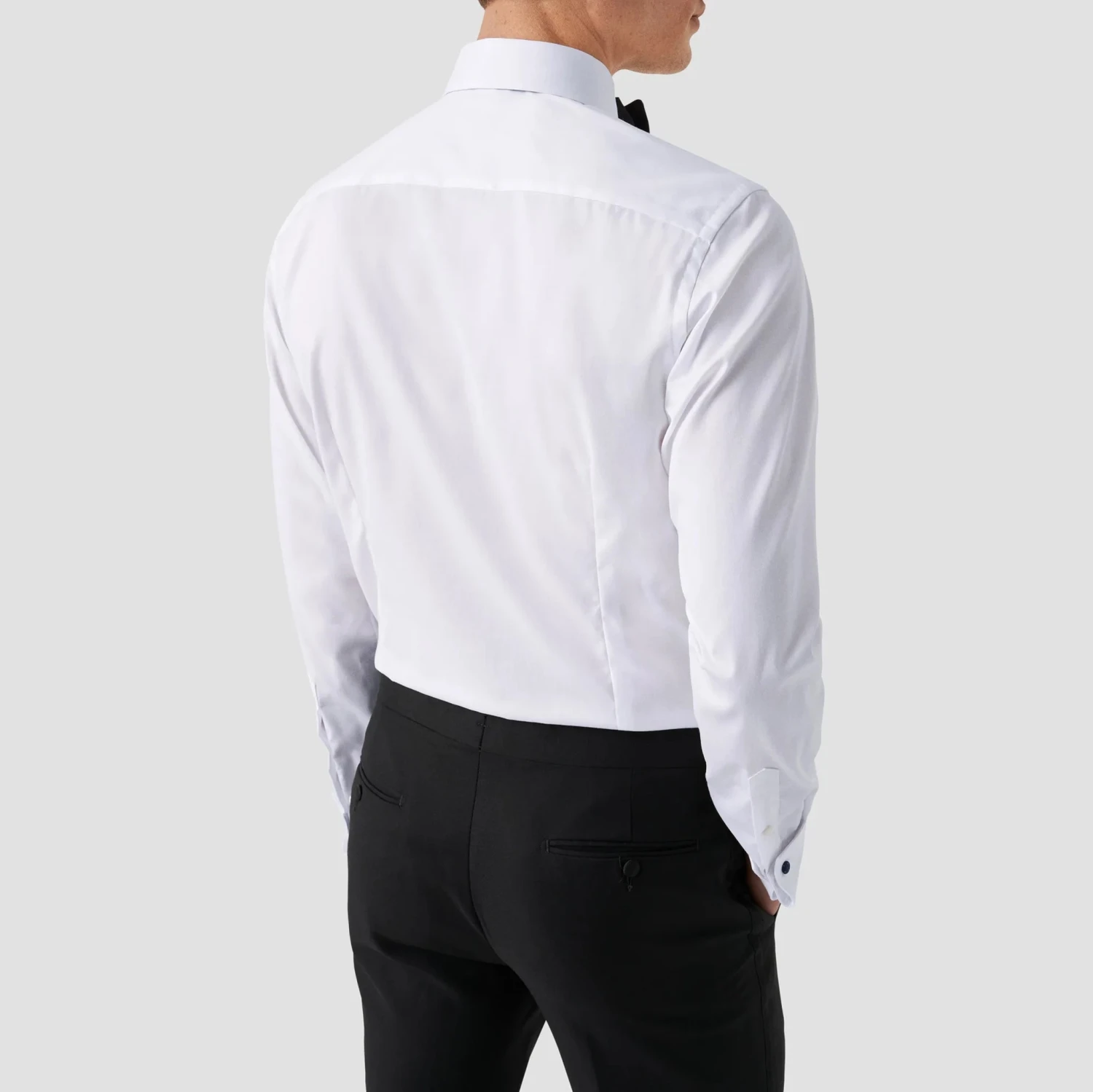 Stenströms White Signature Twill Fly-Front Contemporary Fit Tuxedo Shirt - ETON 7 Stenströms White Signature Twill Fly-Front Contemporary Fit Tuxedo Shirt - ETON - Image 5
