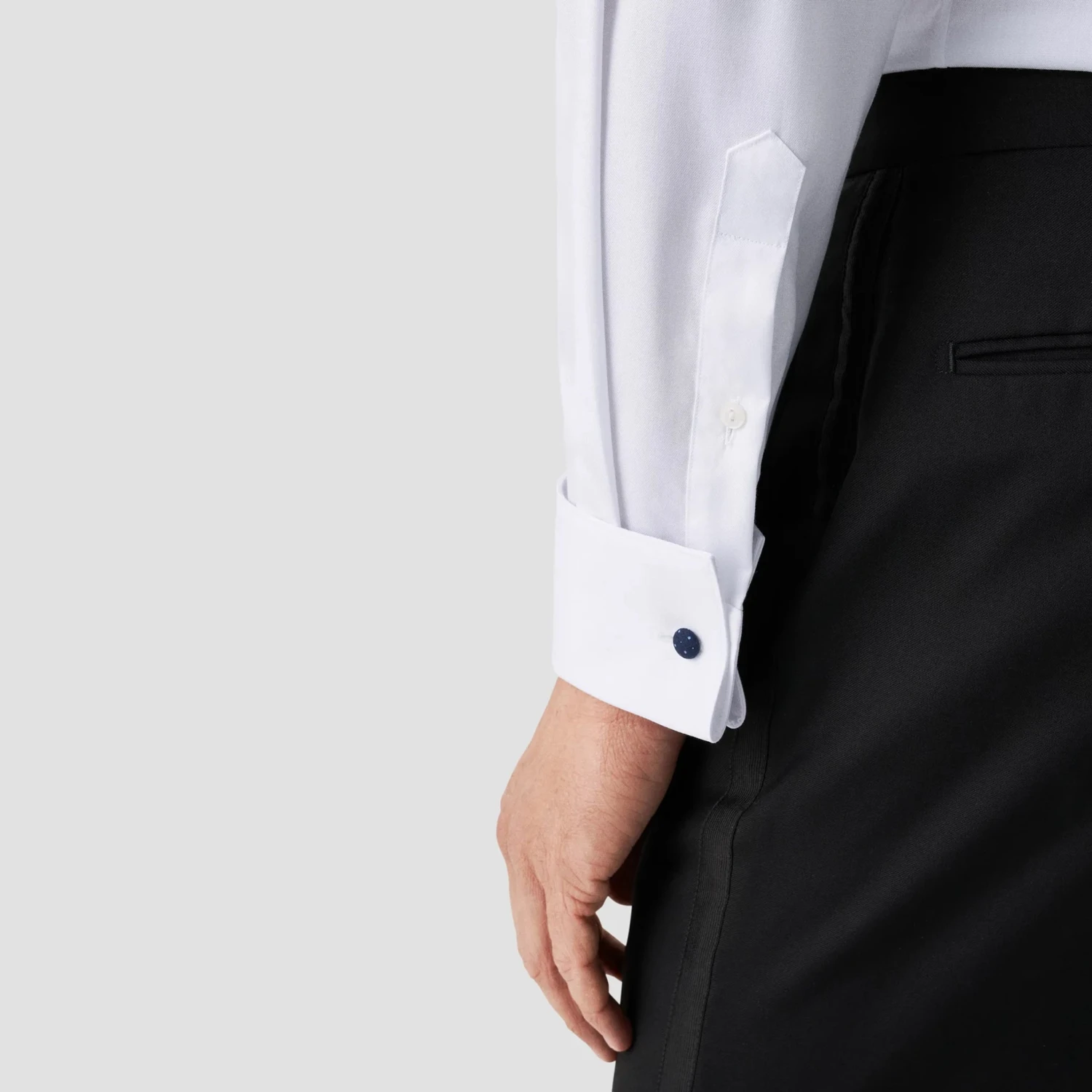 White Signature Twill Fly-Front Slim Fit Tuxedo Shirt - ETON 8 White Signature Twill Fly-Front Slim Fit Tuxedo Shirt - ETON - Image 6