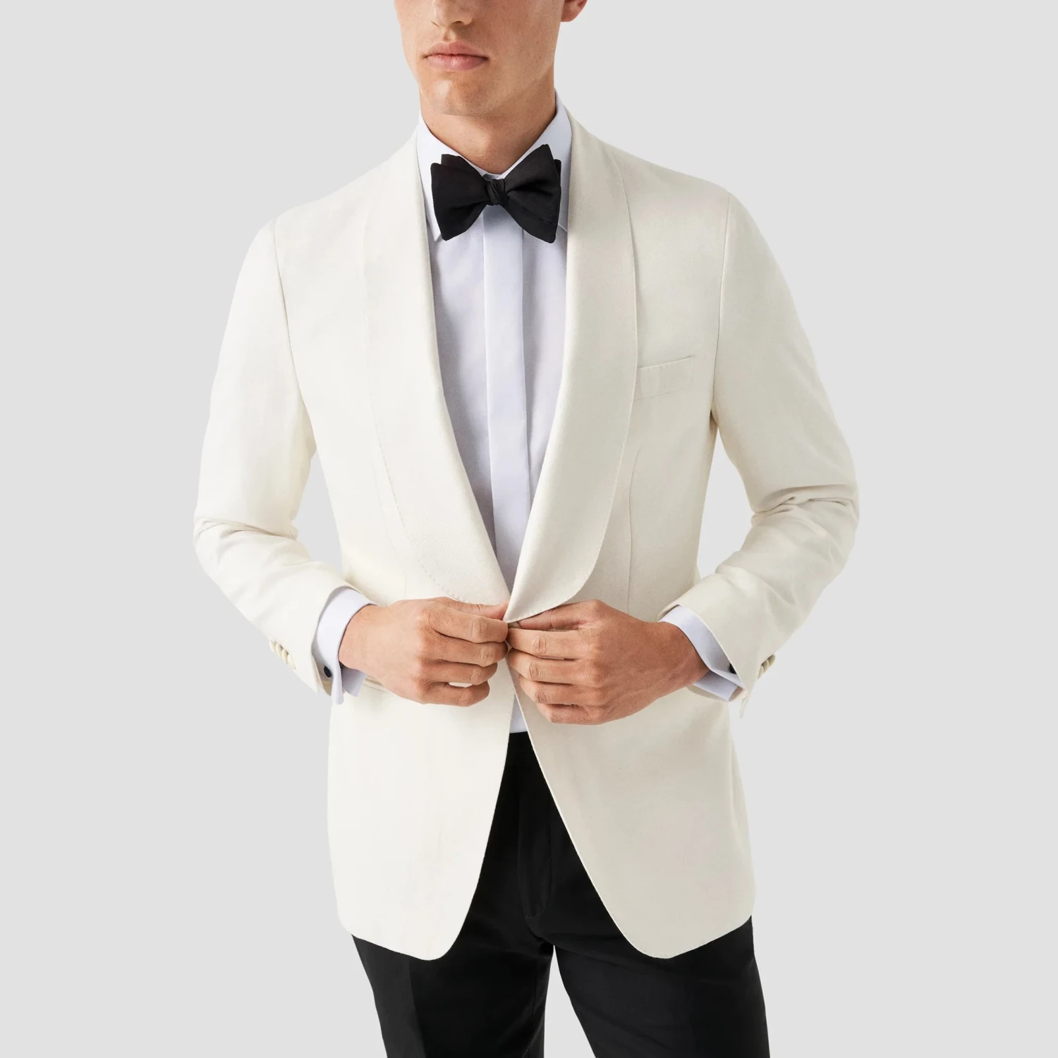Stenströms White Signature Twill Fly-Front Contemporary Fit Tuxedo Shirt - ETON 9 Stenströms White Signature Twill Fly-Front Contemporary Fit Tuxedo Shirt - ETON - Image 7
