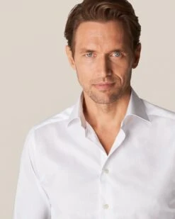 White Signature Twill Contemporary Fit Dress Shirt - ETON 16 White Signature Twill Contemporary Fit Dress Shirt - ETON -ETON Store white signature twill shirt 15