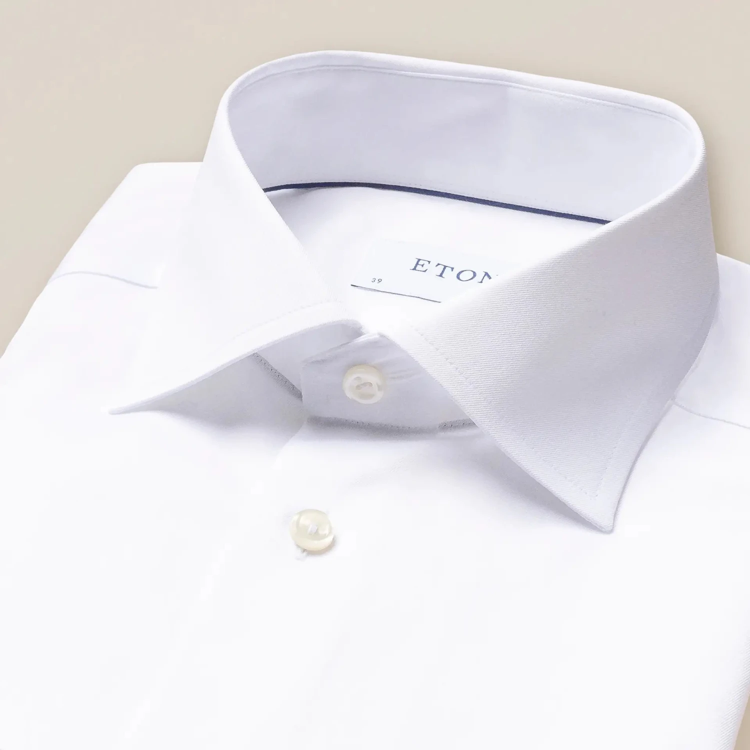 White Signature Twill Contemporary Fit Dress Shirt - ETON 4 White Signature Twill Contemporary Fit Dress Shirt - ETON - Image 2