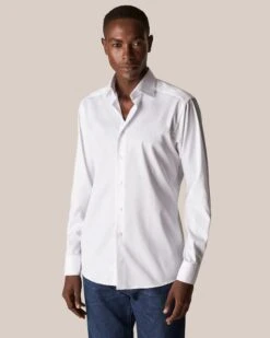 White Signature Twill Contemporary Fit Dress Shirt - ETON 22 White Signature Twill Contemporary Fit Dress Shirt - ETON -ETON Store white signature twill shirt 8
